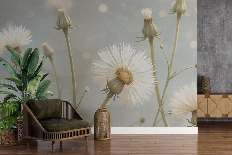 Delicate bloemen in zachte tinten
