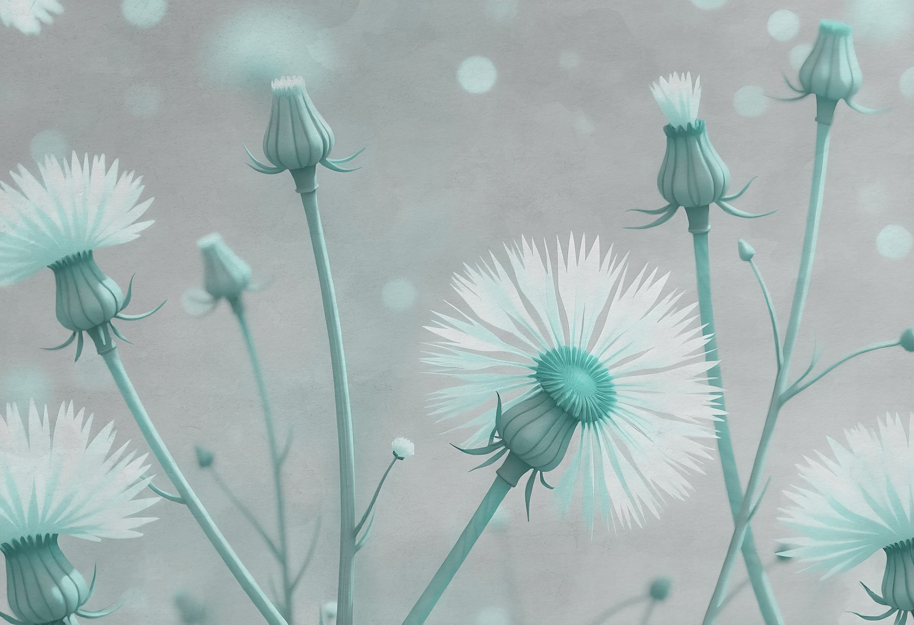 Delicate flowers in soft hues