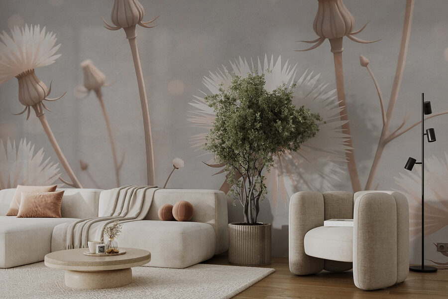 Delicate bloemen in zachte tinten