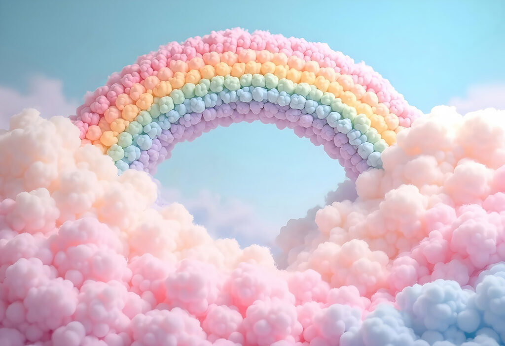 Regenboog gemaakt van wolken Regenboog gemaakt van wolken