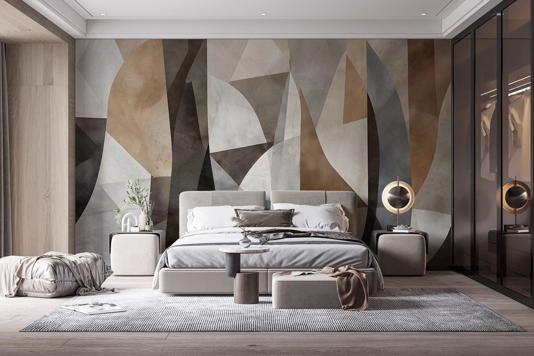 Wall with different colors and shapes Wall with different colors and shapes