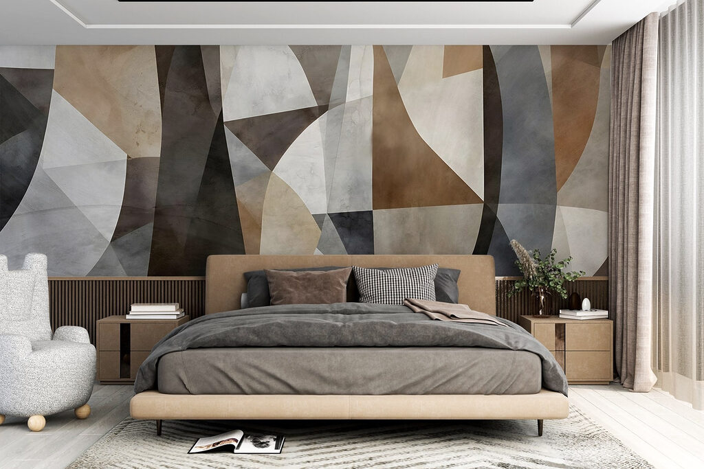 Wall with different colors and shapes Wall with different colors and shapes