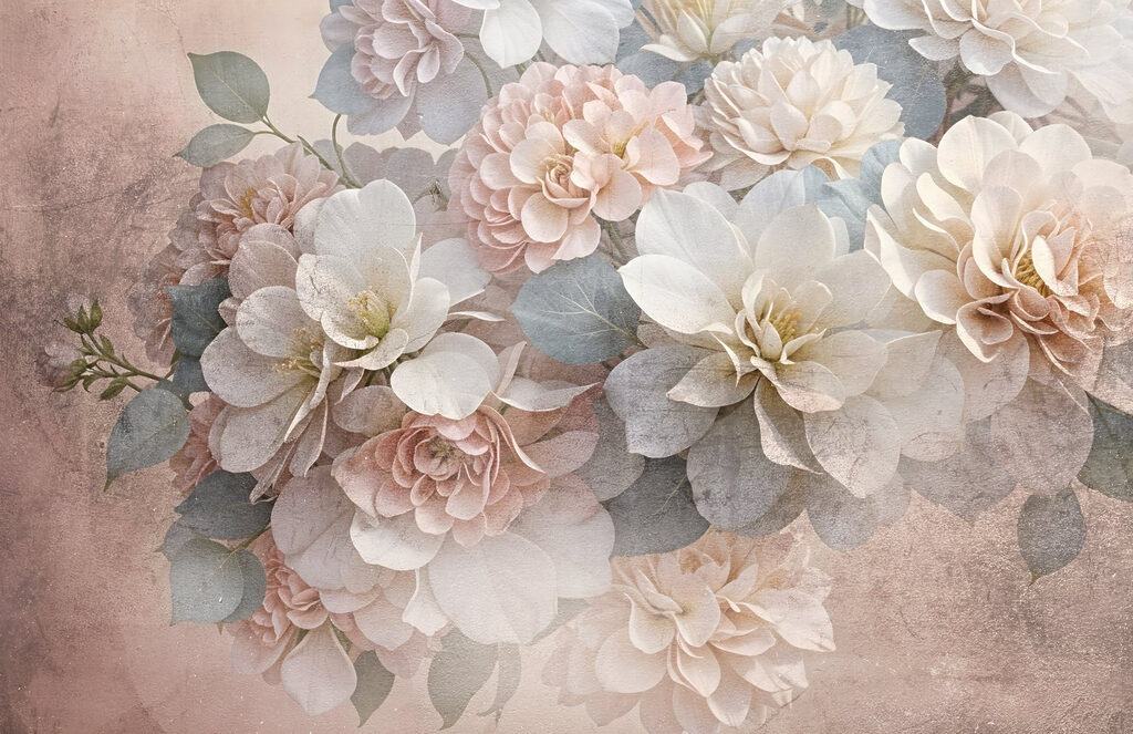 Groep witte en roze bloemen Groep witte en roze bloemen