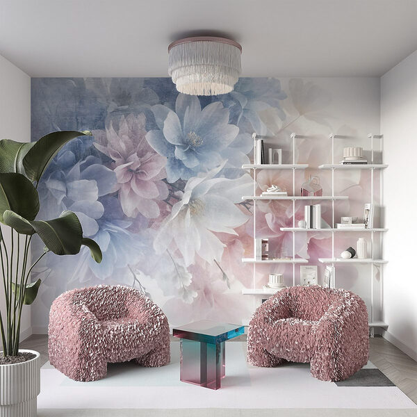 Bos bloemen op een wit vlak Bos bloemen op een wit vlak