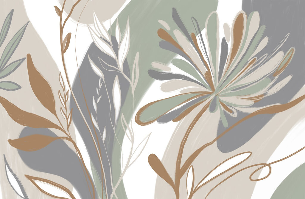 Op de natuur geïnspireerd abstract bloemenontwerp. Op de natuur geïnspireerd abstract bloemenontwerp.
