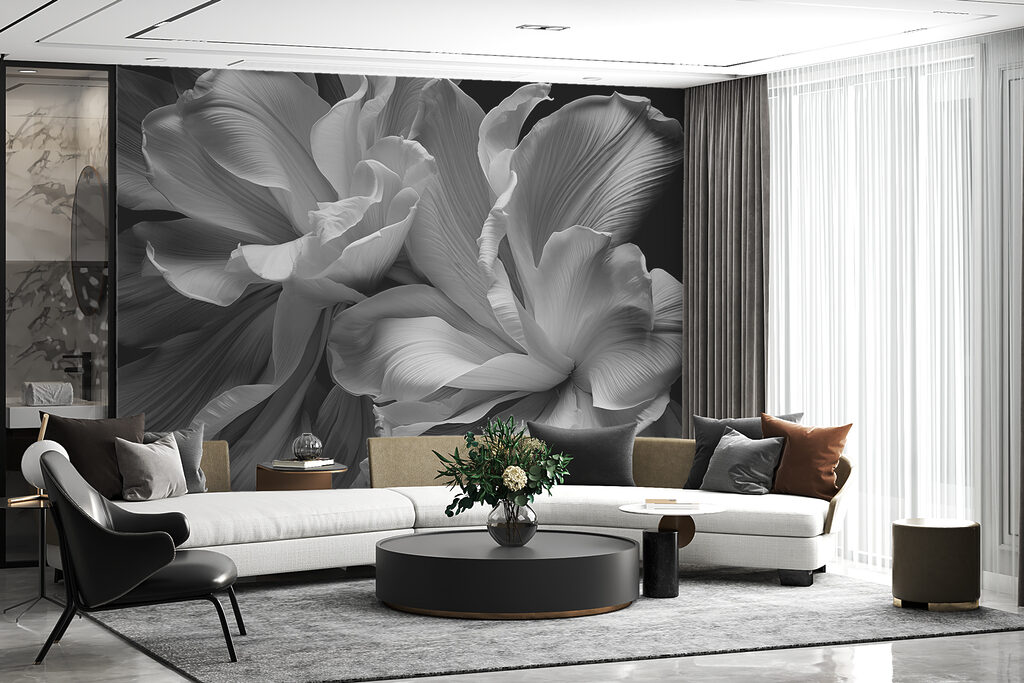 Floral elegance in monochrome hues