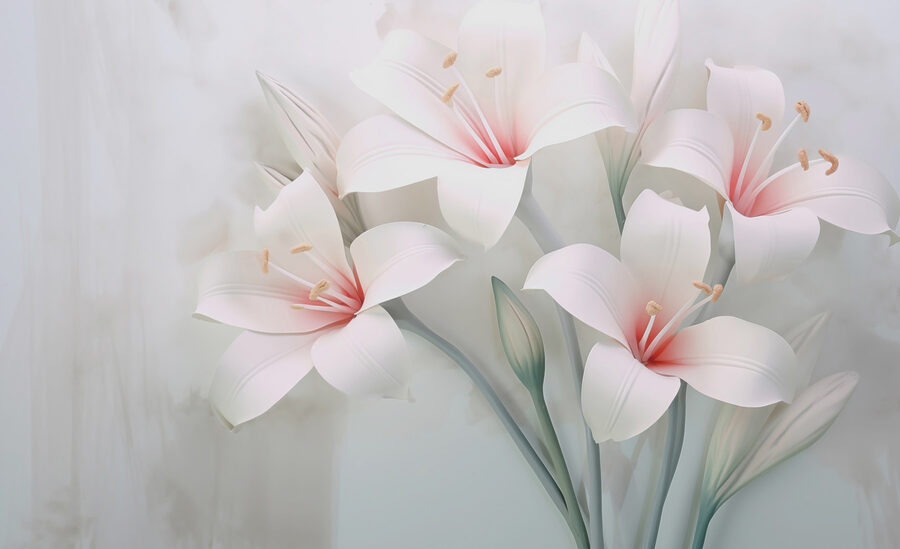 Delicate bloemen in subtiele elegantie