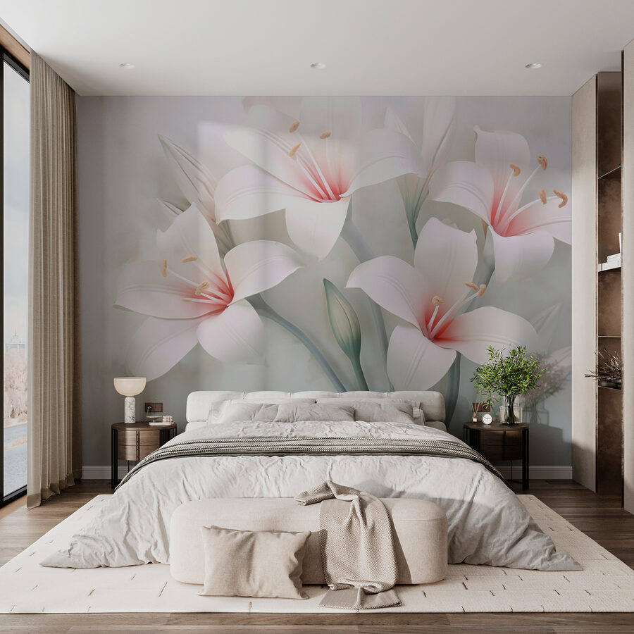 Delicate bloemen in subtiele elegantie