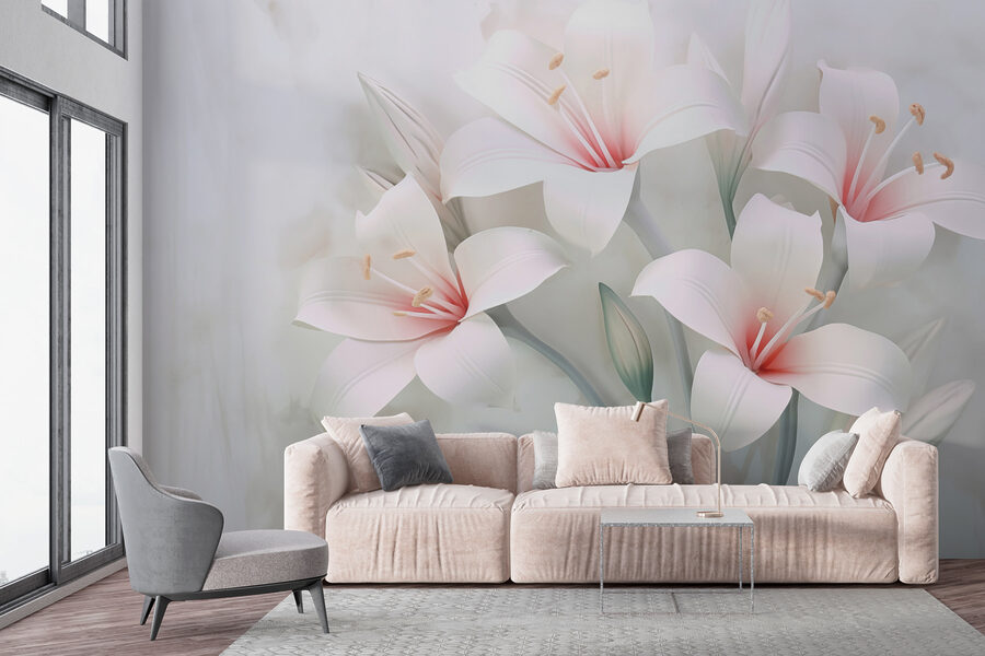 Delicate bloemen in subtiele elegantie