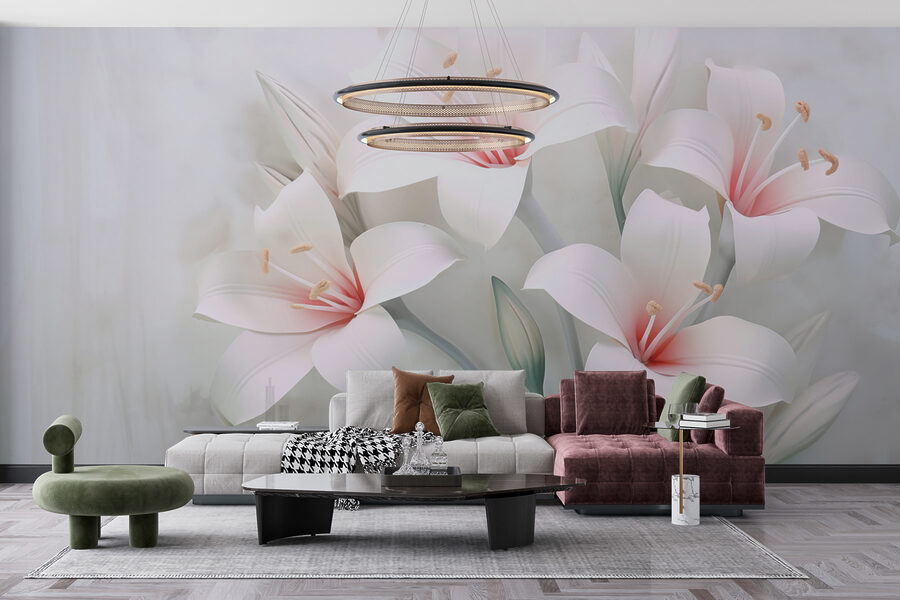 Delicate bloemen in subtiele elegantie