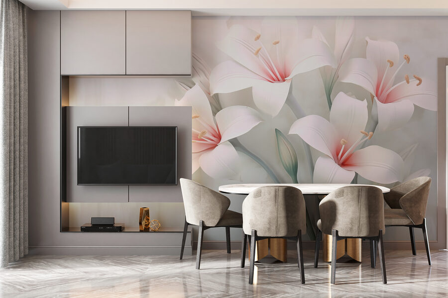 Delicate bloemen in subtiele elegantie