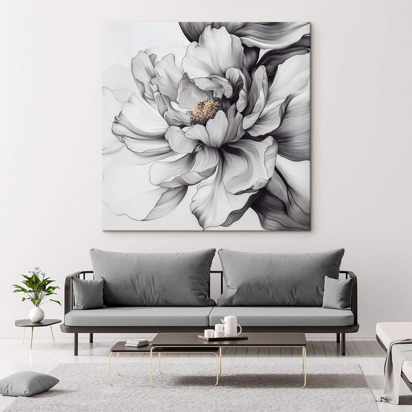 Elegant bloemenontwerp in monochrome tinten Elegant bloemenontwerp in monochrome tinten