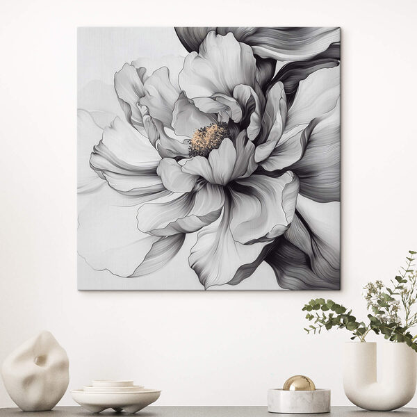 Elegant bloemenontwerp in monochrome tinten Elegant bloemenontwerp in monochrome tinten