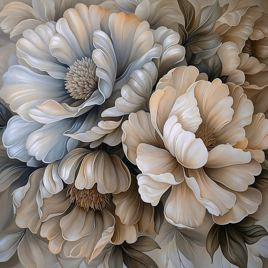 Delicate bloemen in zachte tinten