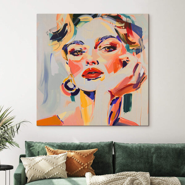 Schilderij van een vrouw Schilderij van een vrouw