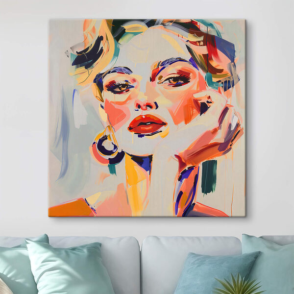 Schilderij van een vrouw Schilderij van een vrouw
