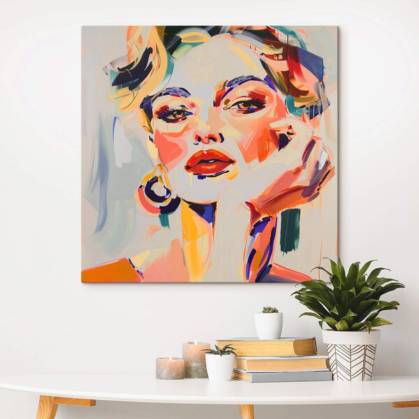 Schilderij van een vrouw Schilderij van een vrouw