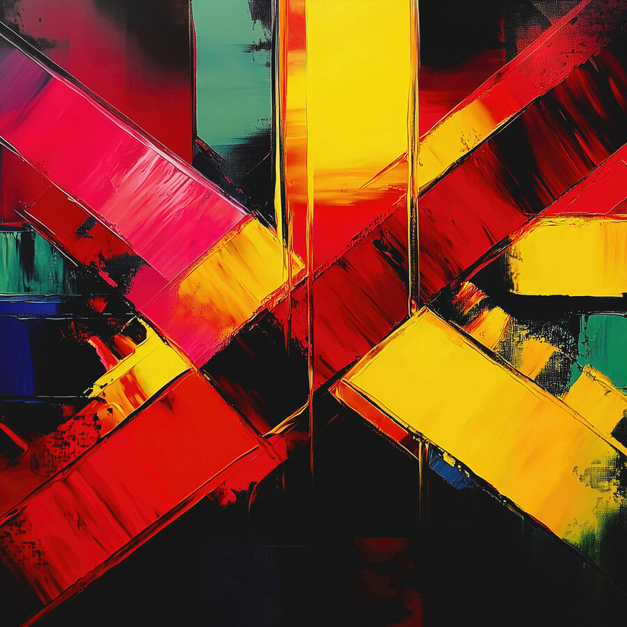 Schilderij van een kruis