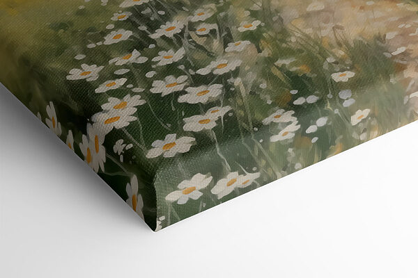 Schilderij van een pad door een bloemenveld Schilderij van een pad door een bloemenveld