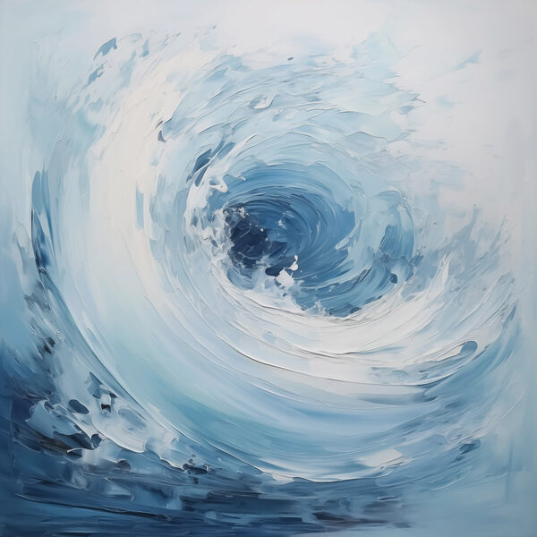 Witte en blauwe golven Witte en blauwe golven