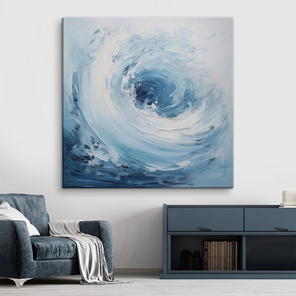 Witte en blauwe golven Witte en blauwe golven