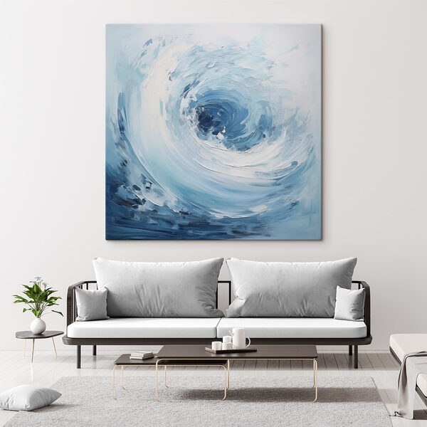 Witte en blauwe golven Witte en blauwe golven