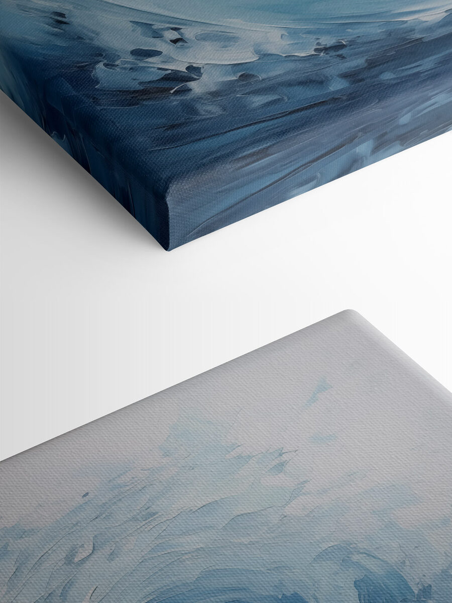Witte en blauwe golven
