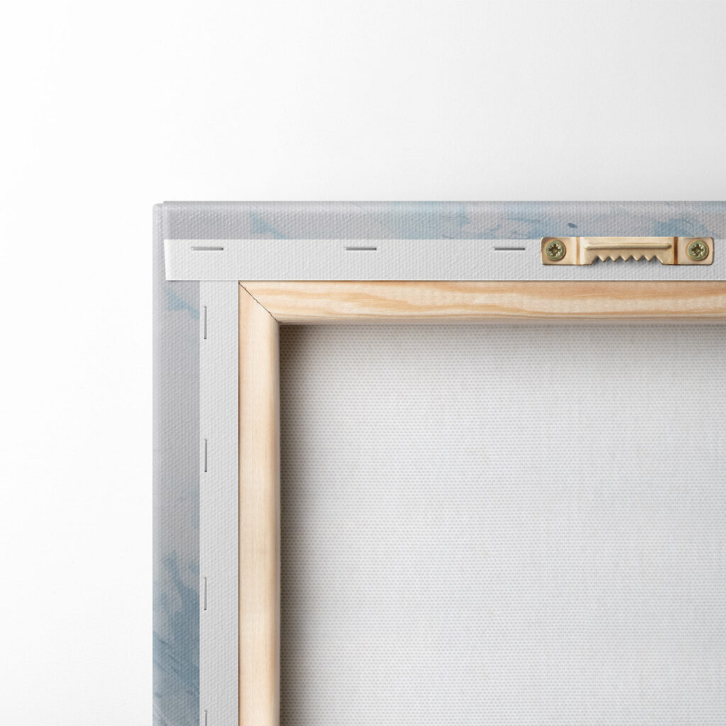 White and blue swirly waves