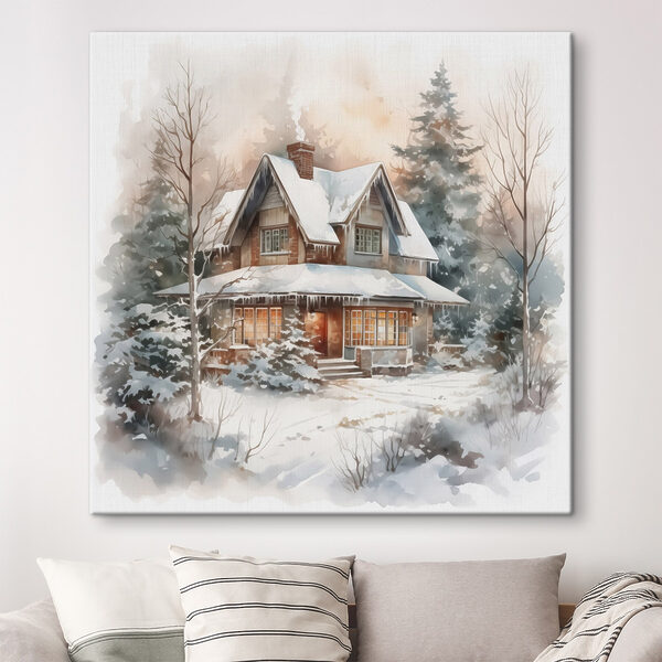Huis in de sneeuw Huis in de sneeuw