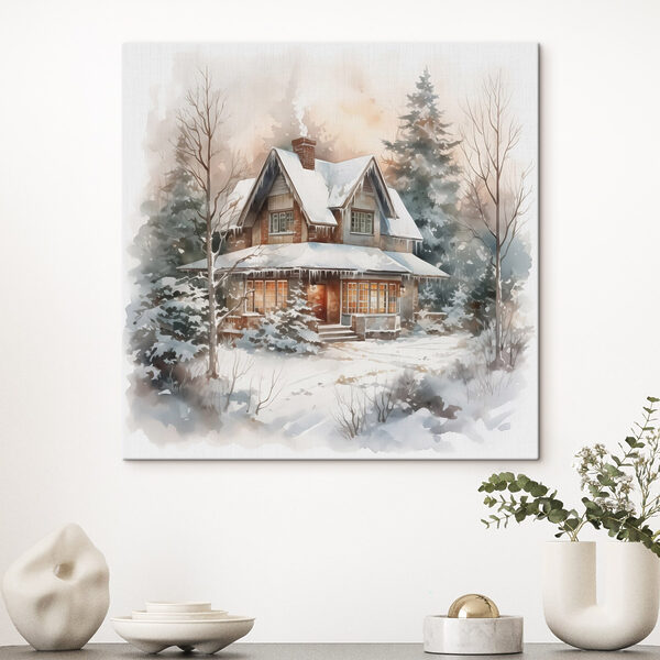 Huis in de sneeuw Huis in de sneeuw