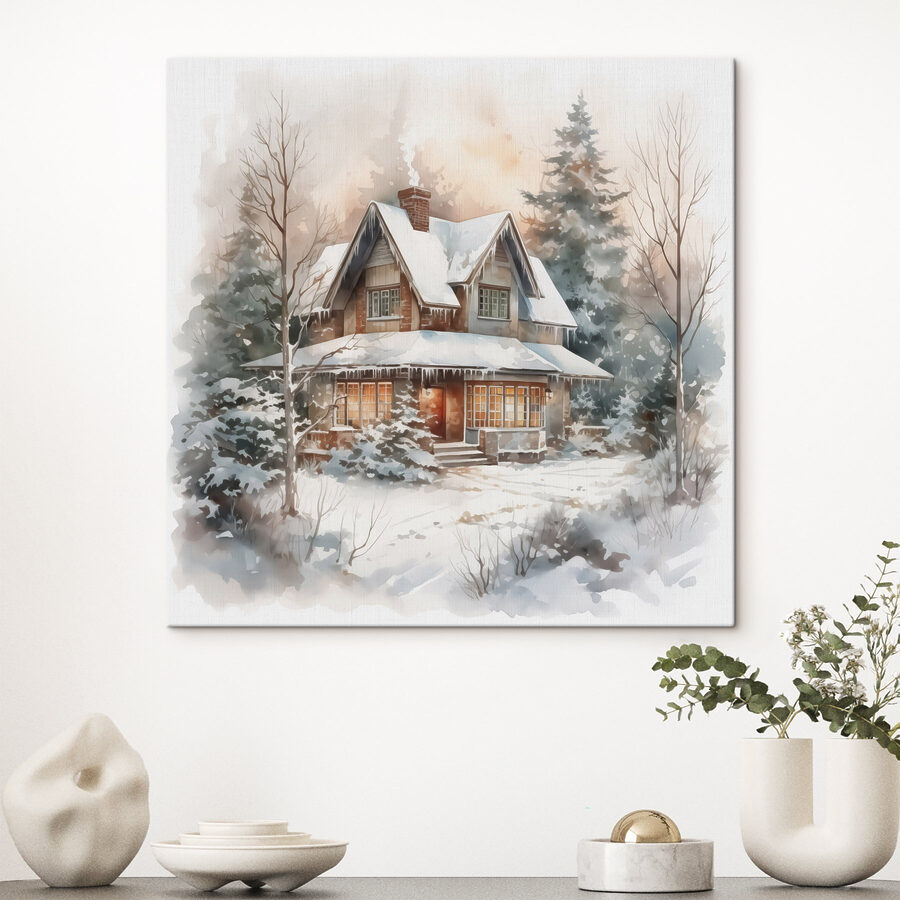 Huis in de sneeuw