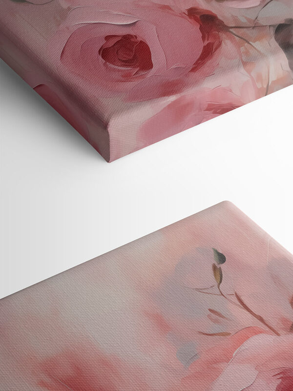 Schilderij van roze rozen Schilderij van roze rozen