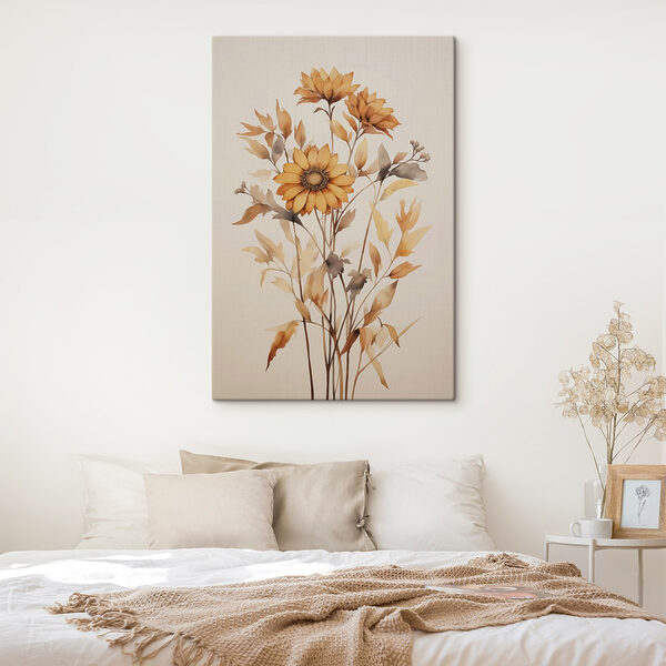 Schilderij van een zonnebloem Schilderij van een zonnebloem