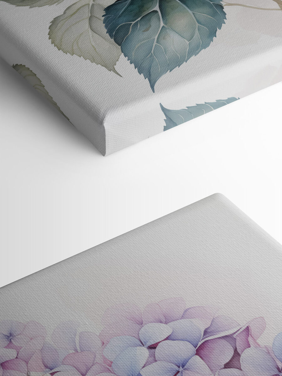 Schilderij van bloemen op een witte achtergrond