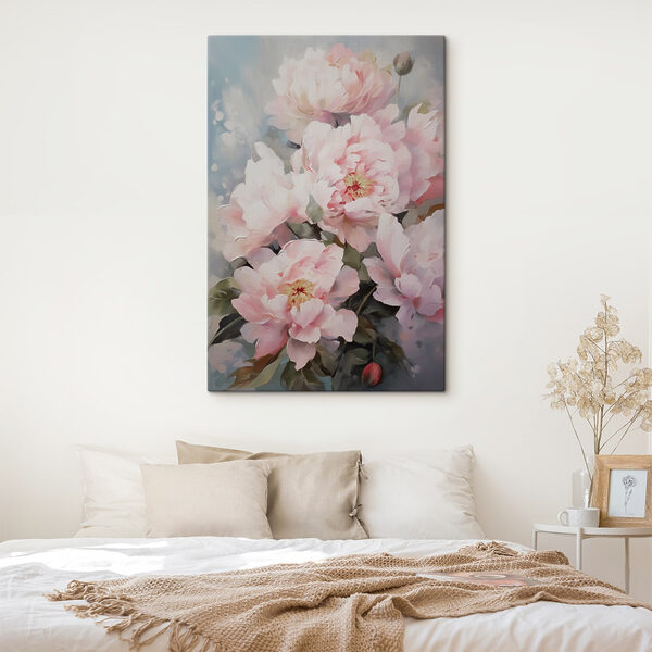 Schilderij van roze bloemen s42147pib300 600x600 - Schilderij van roze bloemen