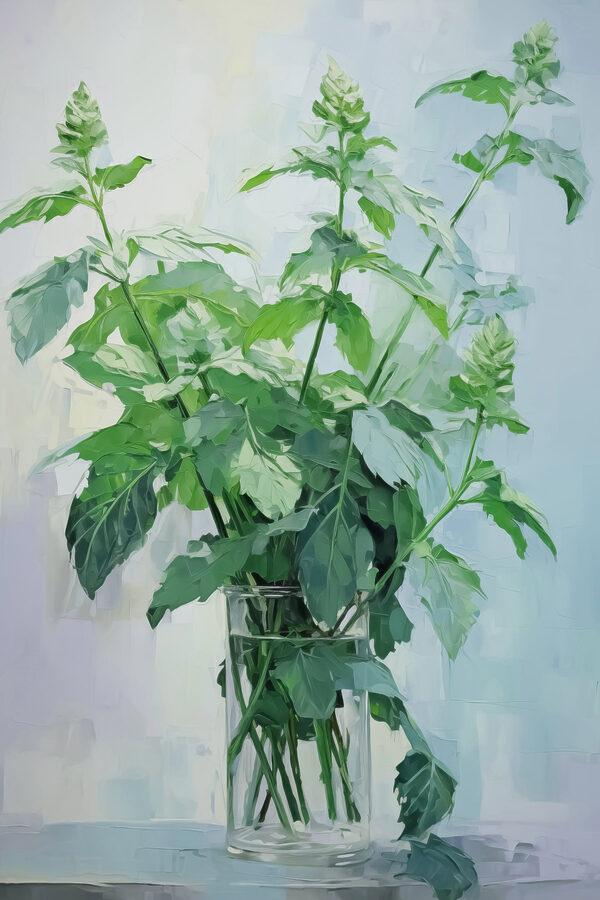 Plant in een glazen vaas Plant in een glazen vaas