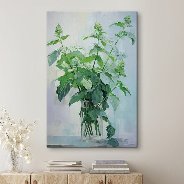 Plant in een glazen vaas Plant in een glazen vaas