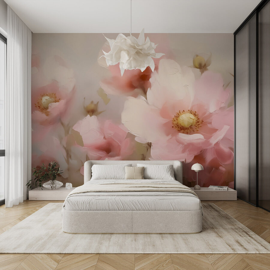 Delicate bloemen in zachte tinten