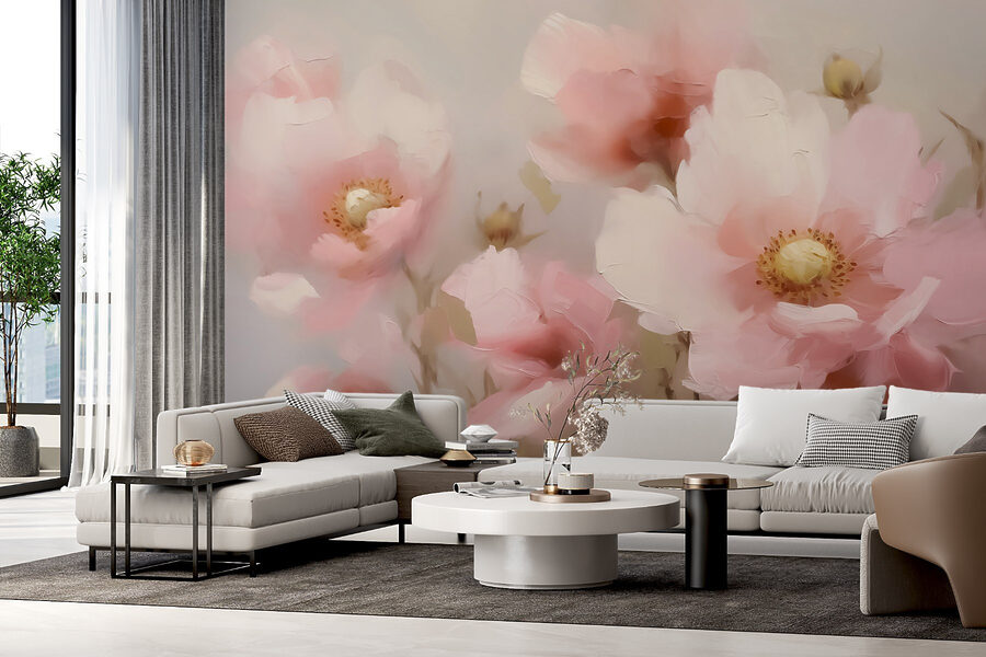 Delicate bloemen in zachte tinten