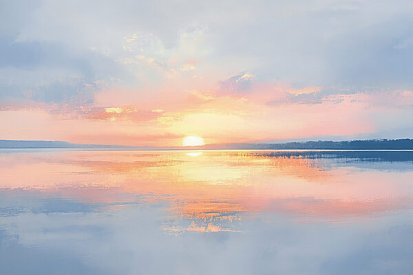 Zonsondergang boven water Zonsondergang boven water