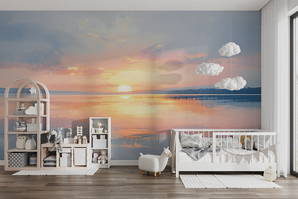 Sunset over a body of water Sunset over a body of water