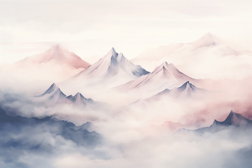 Bergketen met wolken Bergketen met wolken