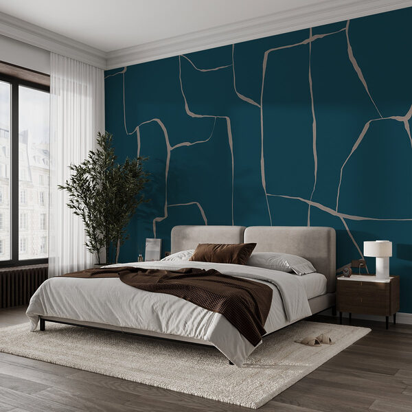 Blauw en wit scheurpatroon Blauw en wit scheurpatroon