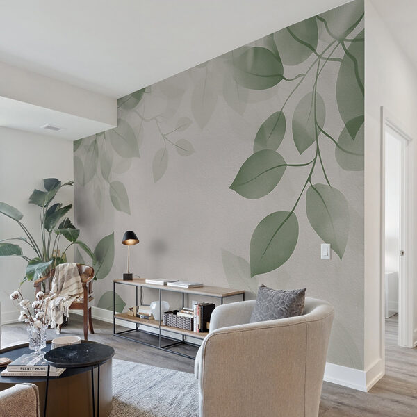 Groene bladeren op een witte achtergrond Groene bladeren op een witte achtergrond