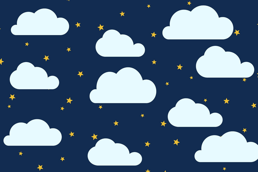 Patroon van wolken en sterren Patroon van wolken en sterren