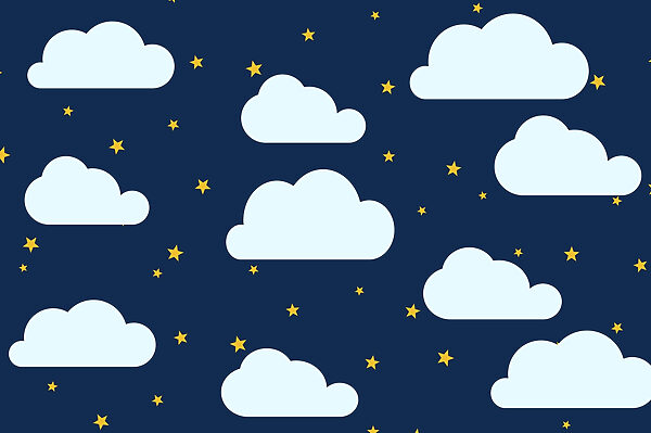 Patroon van wolken en sterren Patroon van wolken en sterren