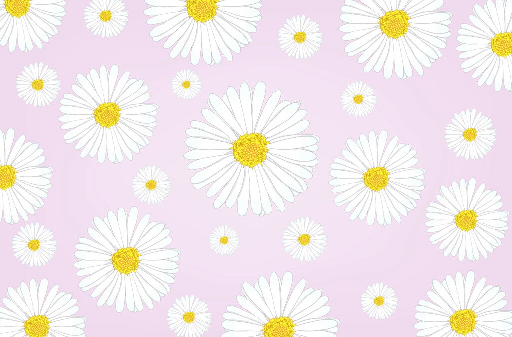 Patroon van witte en gele bloemen Patroon van witte en gele bloemen