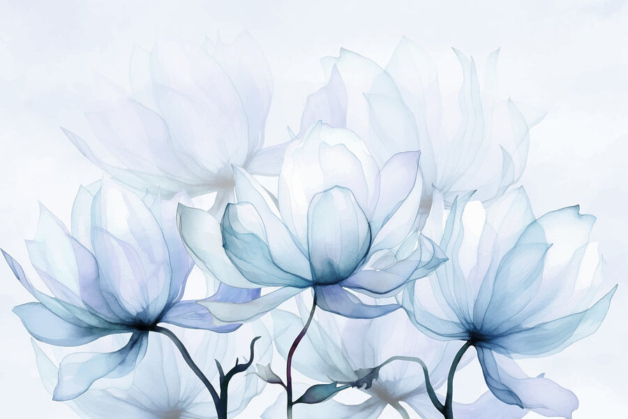 Fotobehang Etherische bloemen in zachte tinten - Afbeelding 3