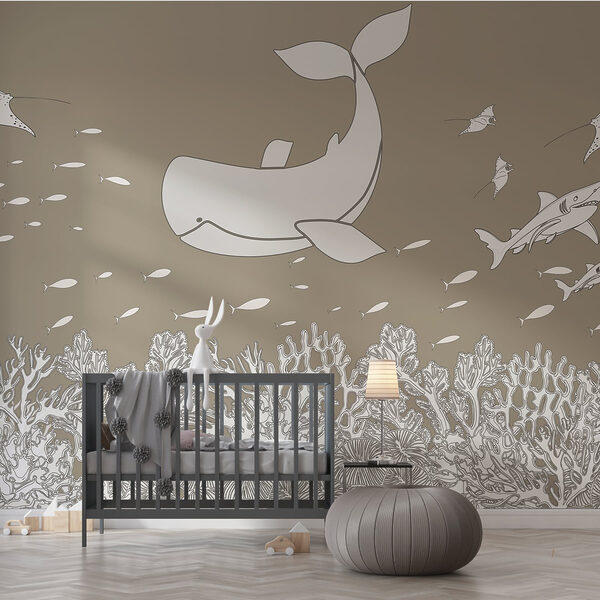 Walvis en vis onder water Walvis en vis onder water