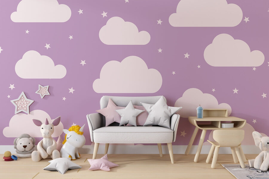 Patroon van wolken en sterren